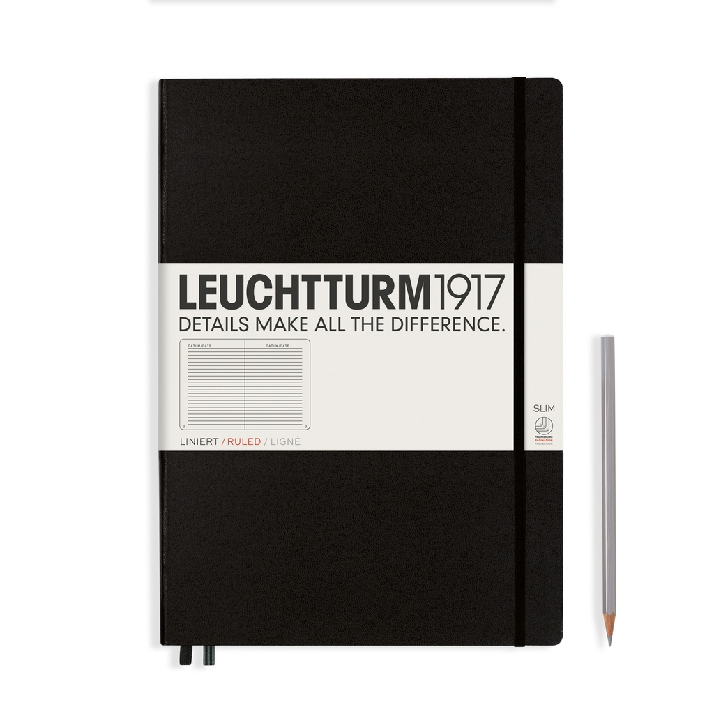 Notizbuch Hardcover A4 - schwarz