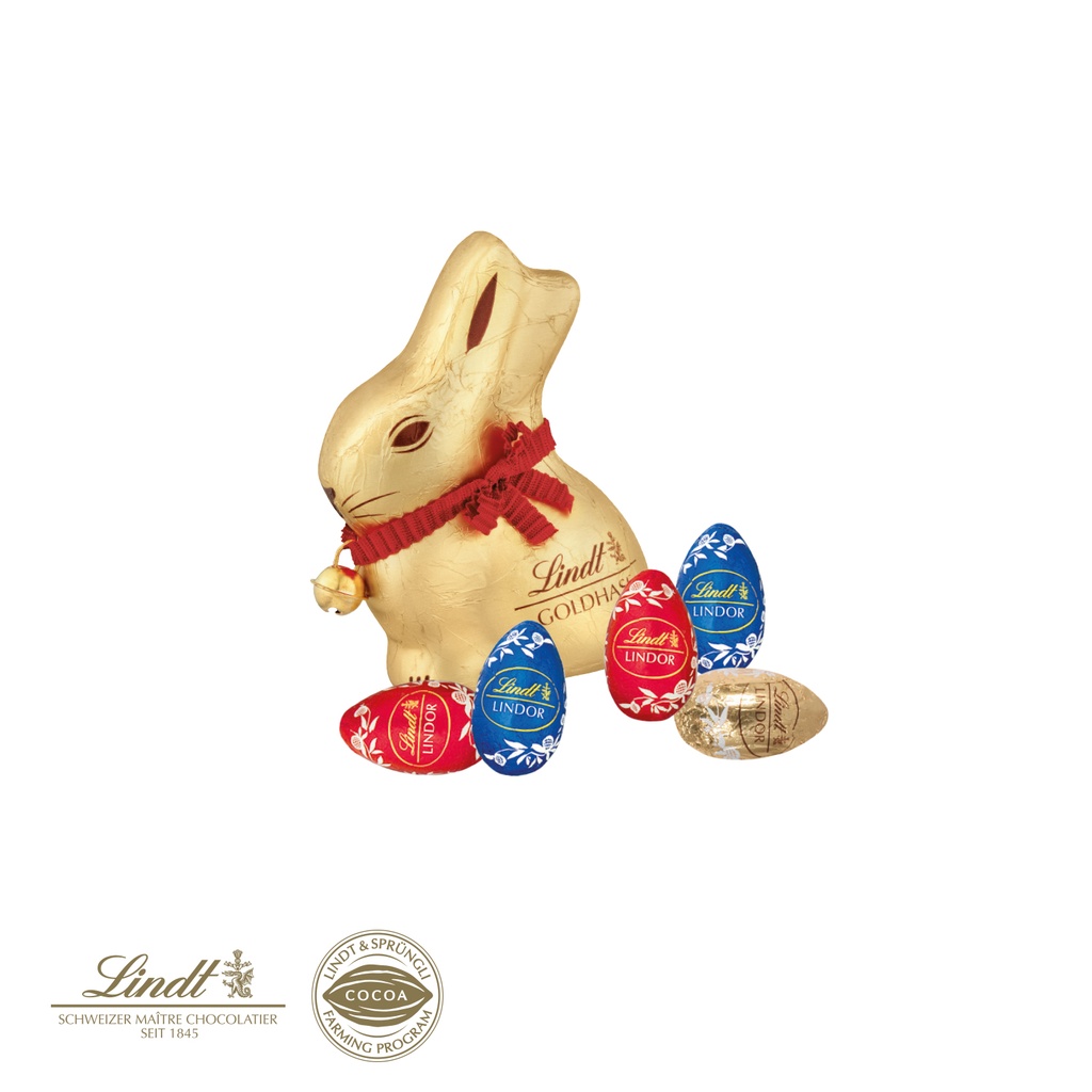 Großes Osternest mit Schokolade von Lindt, Klimaneutral, FSC®