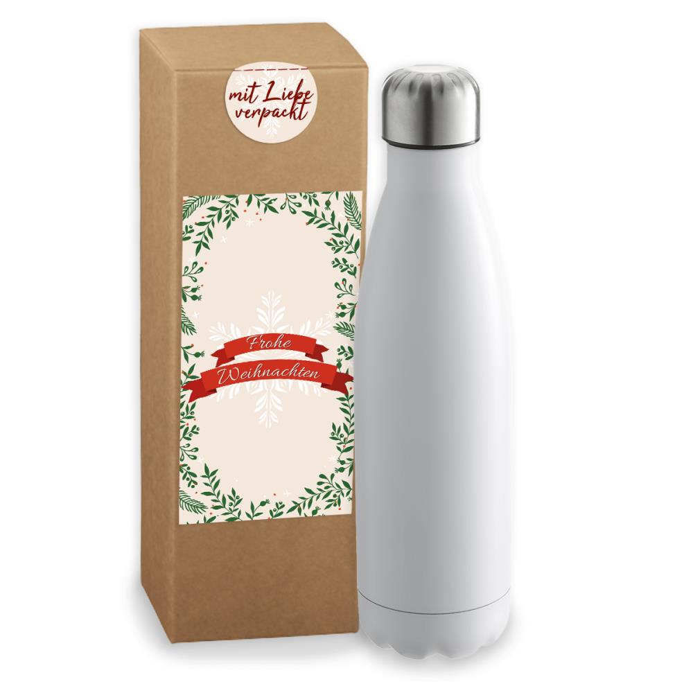 TP: Vakuum-Trinkflasche weiß