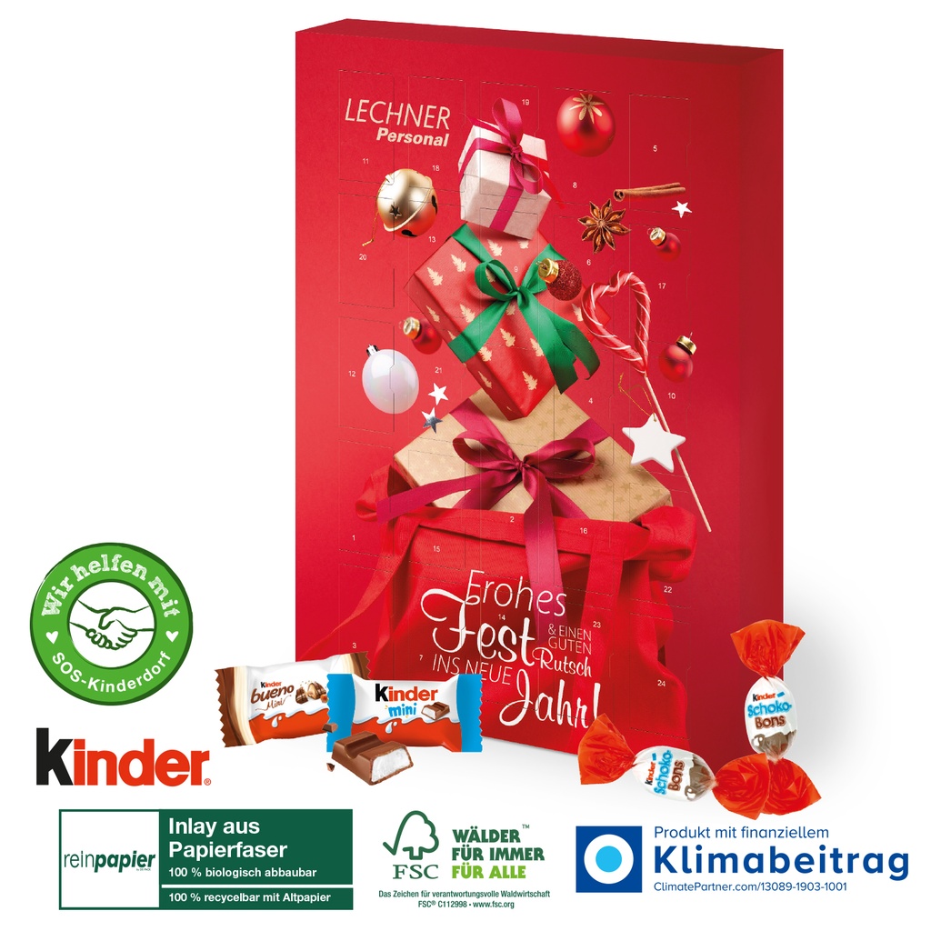 Adventskalender kinder® „Happy Moments“,Papierfaser