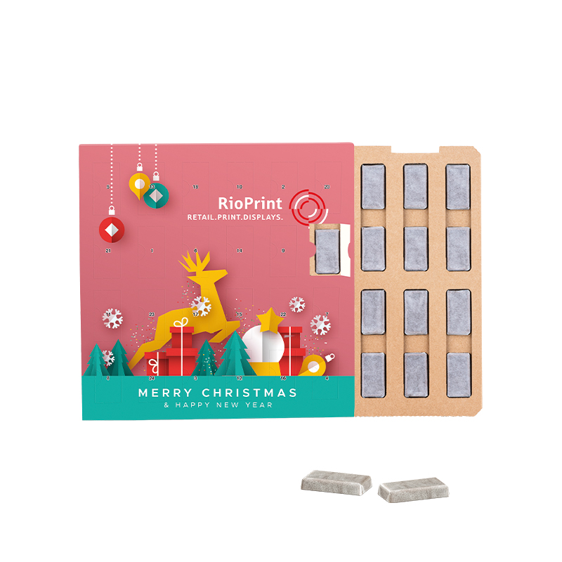 Täfelchen Adventskalender ECO, Papierblister mit Napolitain