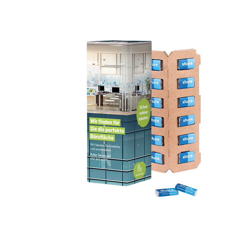 Adventskalender Eco High Tower - share Schokotäfelchen