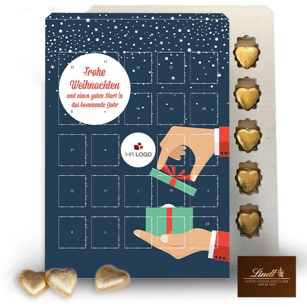 Wand- & Tischkalender Lindt-Schokoherzen - 100% Nachhaltig
